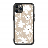 Husa iPhone 11 Pro - Skino Flower Glam, flori bej