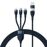 Cablu Incarcare USB-C - Lightning / microUSB / USB-C Baseus Flash Series II, 100W, 1.2m, Bleumarin CASS030103