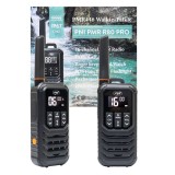 Statie radio portabila PNI PMR R80 PRO, set cu 2 bucati, 0.5W, 16 canale, Waterproof IP67, cu lanterna LED, buton SOS, VOX, USB-