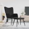vidaXL Scaun de relaxare cu taburet, negru, textil 327958