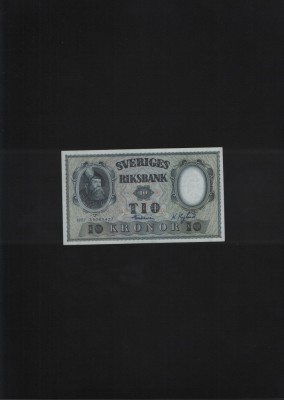 Suedia 10 kronor 1957 seria39069427 unc foto