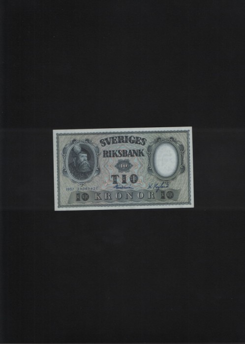 Suedia 10 kronor 1957 seria39069427 unc