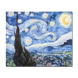 Tablou celebru pictat manual, Noapte instelata, 60x50cm ulei pe panza, reproducere Vincent van Gogh