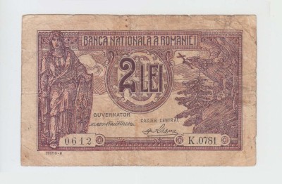 ROMANIA - 2 LEI 1938 , CAROL II , B1.196 foto
