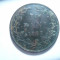 Moneda 10 Bani 1867 Watt ,Carol I ,bronz , cal. f.buna cu eroare