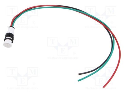 Lampă de control LED convex roşie/verde 230VAC &amp;Oslash;10mm POLAM-ELTA foto