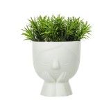 Ghiveci decorativ cu planta artificiala verde, 9x15 cm, ATU-082364, Oem