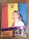 Revista Cutezatorii nr. 49 / 1975 , coperta si articol Nadia Comaneci / C Cut