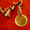 Medalie Sportiva Romania ,cu panglica , d= 5,5cm