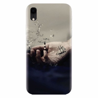 Husa silicon pentru Apple Iphone XR, 3D Hand Ocean Render foto