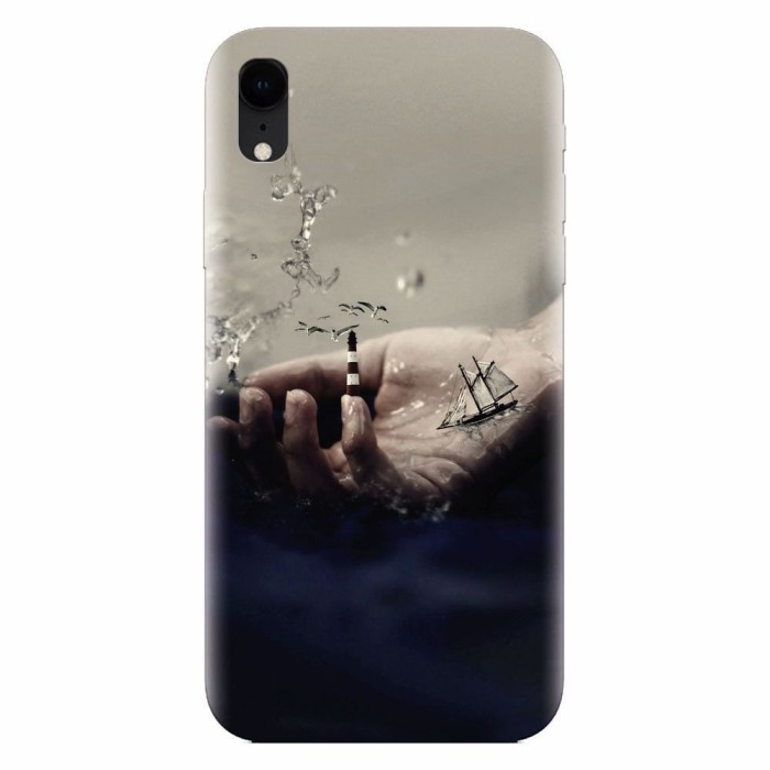 Husa silicon pentru Apple Iphone XR, 3D Hand Ocean Render