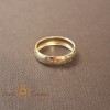 Verigheta placata aur 18K finisaj mat gravuri fine Promisio - latime 4 mm