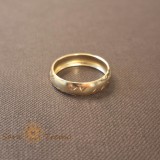 Cumpara ieftin Verigheta placata aur 18K finisaj mat gravuri fine Promisio - latime 4 mm