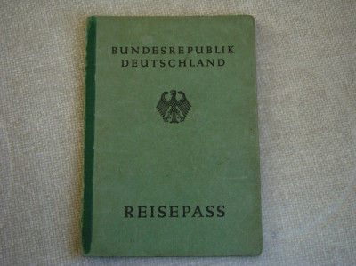 Pasaport &amp;quot;RFG&amp;quot; 1951 - Vize Multiple foto