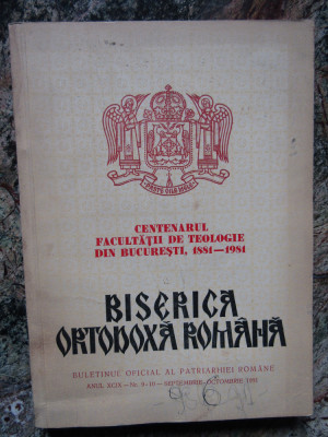 BISERICA ORTODOXA ROMANA - BULETINUL AL PATRIARHIEI ROMANE ANUL XCIX NR 9-10 foto