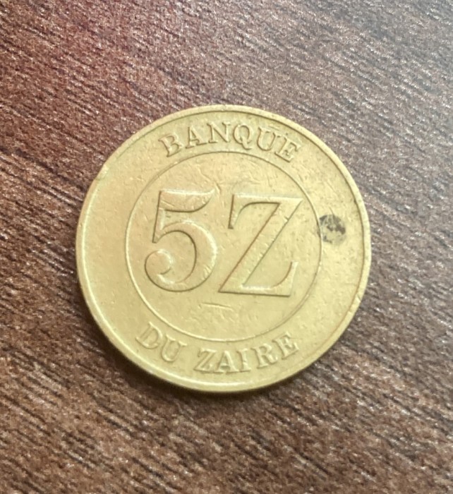 C50 - Moneda foarte veche - 5 zaires - Zair - 1987