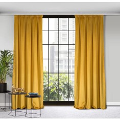 Set doua draperii catifea, galben