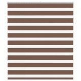 VidaXL Jaluzea tip zebra maro lățime țesătură 115,9 cm poliester