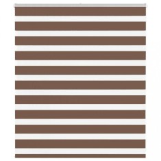 vidaXL Jaluzea tip zebra maro lățime țesătură 115,9 cm poliester