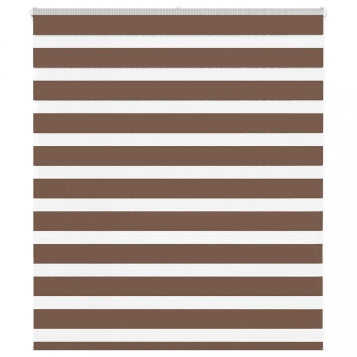 Jaluzea tip zebra maro lățime țesătură 120,9 cm poliester