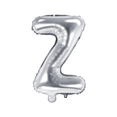 Balon folie metalizata litera Z, Argintiu, 35cm