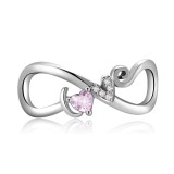 Cumpara ieftin Charm/talisman argint 925, JW1620, model Infinite love, placat cu rodiu