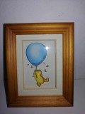 Tablou miniatura Disney ursuletul Winnie the Pooh cu efect 3D rama lemn