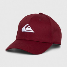 Quiksilver sapca culoarea bordo, neted