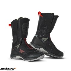 Ghete (cizme) pentru scuter - motocicleta Adventure (Touring) Unisex Seventy model SD-BA6 Stelvio culoare: negru/rosu/verde Negru/rosu/verde 43
