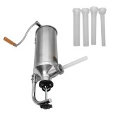 Aparat manual de facut carnati ROTOR RY-2008CB,vertical,4 kg,inox alimentar,4 palnii,fixare pe masa cu clema
