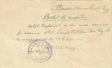 A4628N Bilet de cvartir emis către Hotel Imperial din Lugoj de Comenduirea Pieții Lugoj pentru ofițer din Regimentul 111 Infanterie Lugoj, 1920