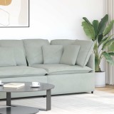 VidaXL Modul modular de colț pentru canapea cu perne gri deschis 100cm