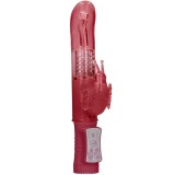 Vibrator Rotating Butterfly Rosu cu bile de stimulare clitoridiana#