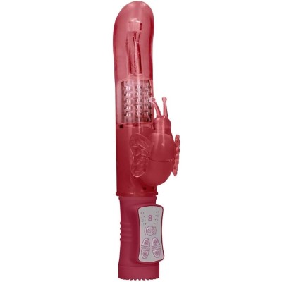 Vibrator Shots Toys &amp;raquo;Butterfly&amp;laquo; 22,8 cm - Rosu foto