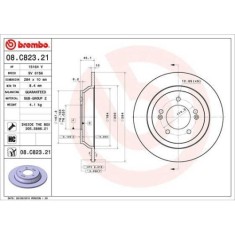 Set discuri frana Hyundai Kona (Os, Kona Box/Suv (Os; Kia Soul 2 (Ps), Soul 3 (Sk3), punte spate, 284x10, plin, BREMBO