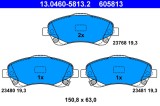 ATE 13.0460-5813.2 set placute frana,frana disc
