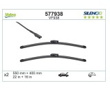 Set 2 buc. stergatoare parbriz Silencio DACIA DOKKER, 07.2015-; LODGY, 12.2015-, RENAULT EXPRESS, 05.2021-, 550+400 mm,