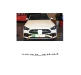 Ornament bara Mercedes Clasa C (W206), 06.2021-, Model AMG, montare fata, Central, crom, negru, B-Series, 2068857302; A2068857302