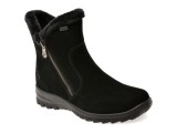 Ghete RIEKER negre, L7162, din piele intoarsa