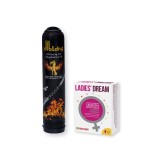 Cumpara ieftin Pachet pentru cupluri: Capsule afrodisiace LADIES DREAM, 2 buc + Lubrifiant pe bază de apă DIBLONG, 125 ml