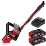 Einhell GC-CH 18/50 Li PXC + Twinpack CB + 4514095 - Masina de tuns gard viu 55 cm + Set 2 acumulatori si incarcator Li-Ion 18 V 2.5 Ah