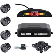 Set Senzori parcare auto detector parktronic display radar monitor 4 senzori NEGRU