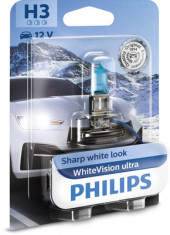 BEC PROIECTOR H3 12V WHITE VISION ULTRA (blister) PHILIPS foto