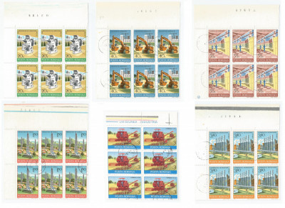 Romania, LP 962/1978, Industrie romaneasca, bloc de 6 timbre, oblit. foto