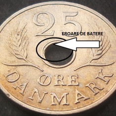 Moneda 25 ORE - DANEMARCA, anul 1971 * cod 1468 = EROARE BATERE