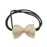 Elastic de par negru cu funda aurie