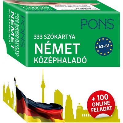 PONS 333 sz&amp;oacute;k&amp;aacute;rtya N&amp;eacute;met k&amp;ouml;z&amp;eacute;phalad&amp;oacute; + 100 online feladat - Str&amp;eacute;da Eszter foto