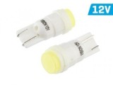 Set 2 Becuri LED Auto W5W T10 12V, Lumina Alba 6000K, Pozitie, Semnalizare, Interior