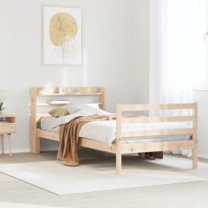 vidaXL Cadru de pat cu tăblie, 90x190 cm, lemn masiv pin 3306631