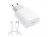 Set Incarcator 20W USB-C A2347 Fast Charging si Cablu de la USB-C Lightning OEM